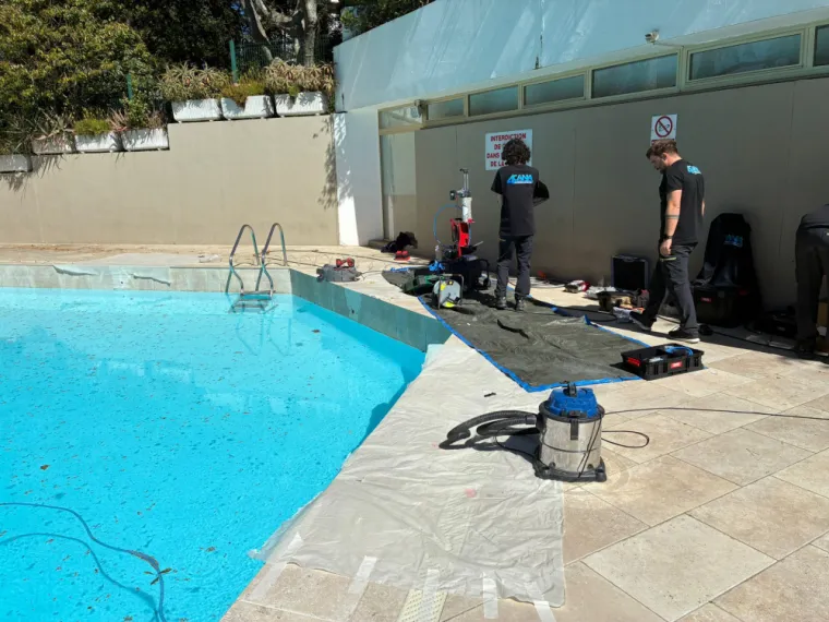 Mise en place chantier de chemisage